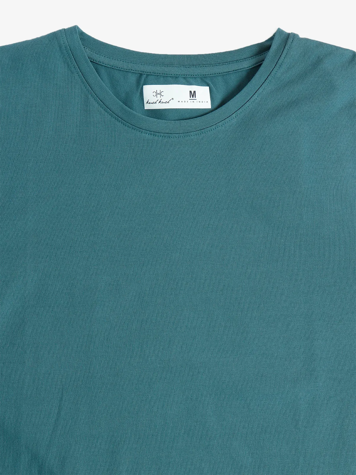 Kuch Kuch teal blue plain t shirt