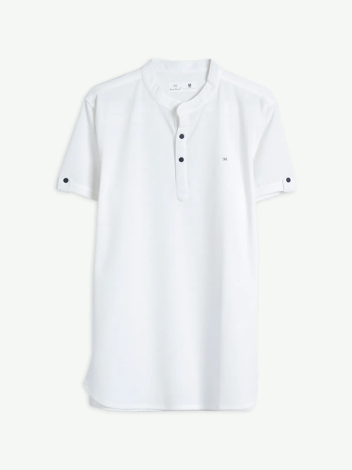 Kuch Kuch white cotton plain t shirt