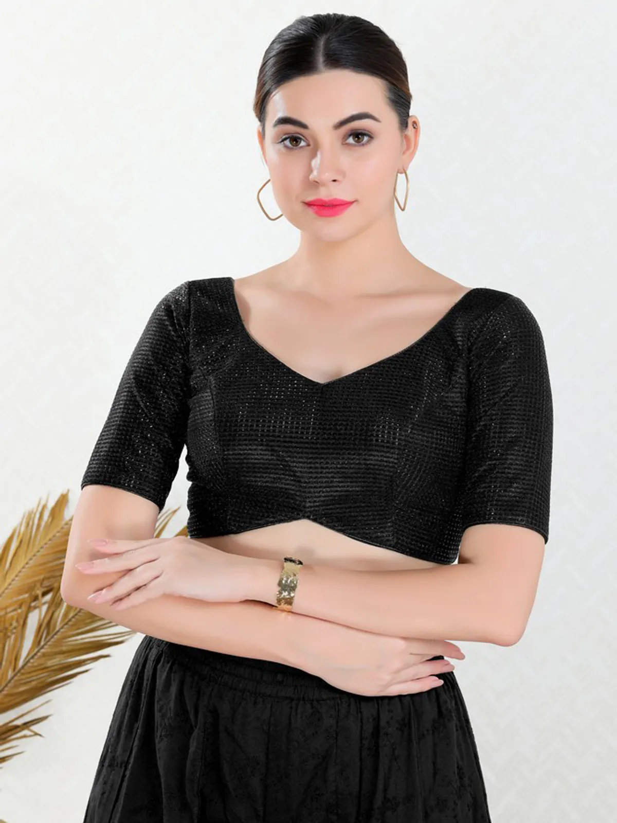 Latest black ready made blouse