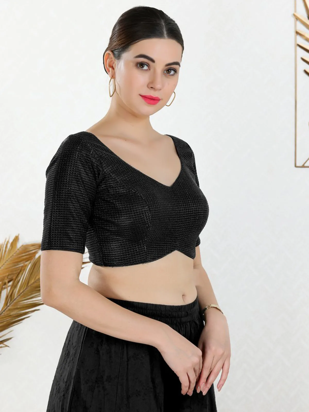 Latest black ready made blouse