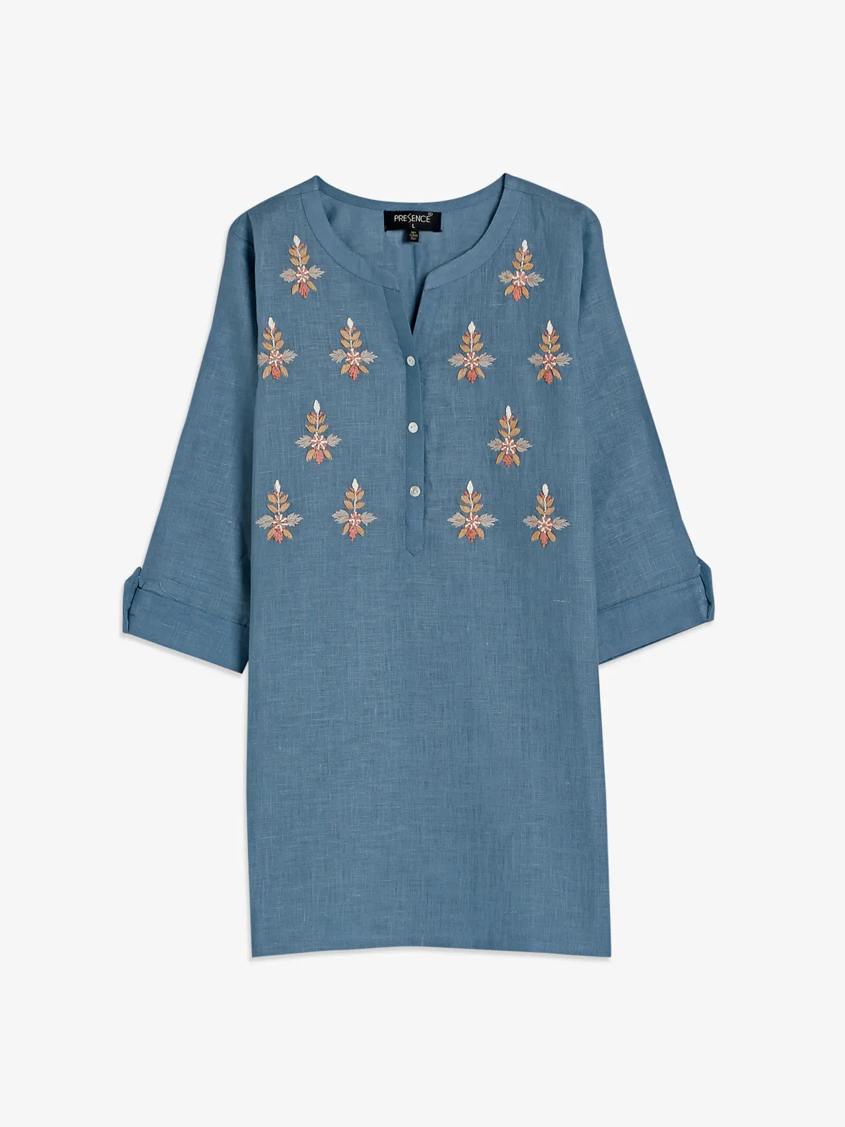 Latest blue cotton tunic top