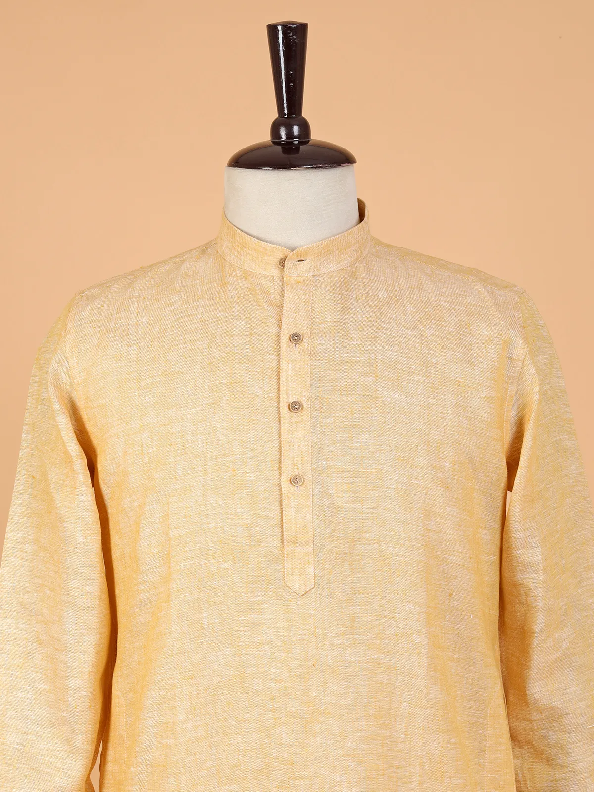 Latest cotton yellow plain  Men Kurta pajama