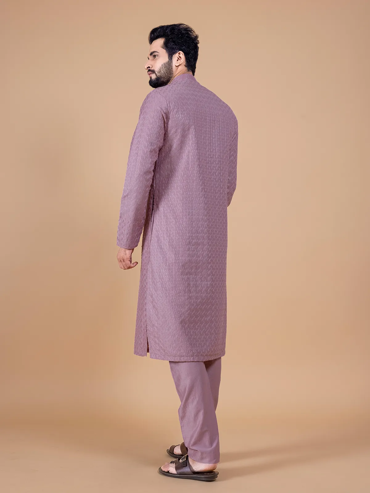 Latest onion pink georgette kurta suit