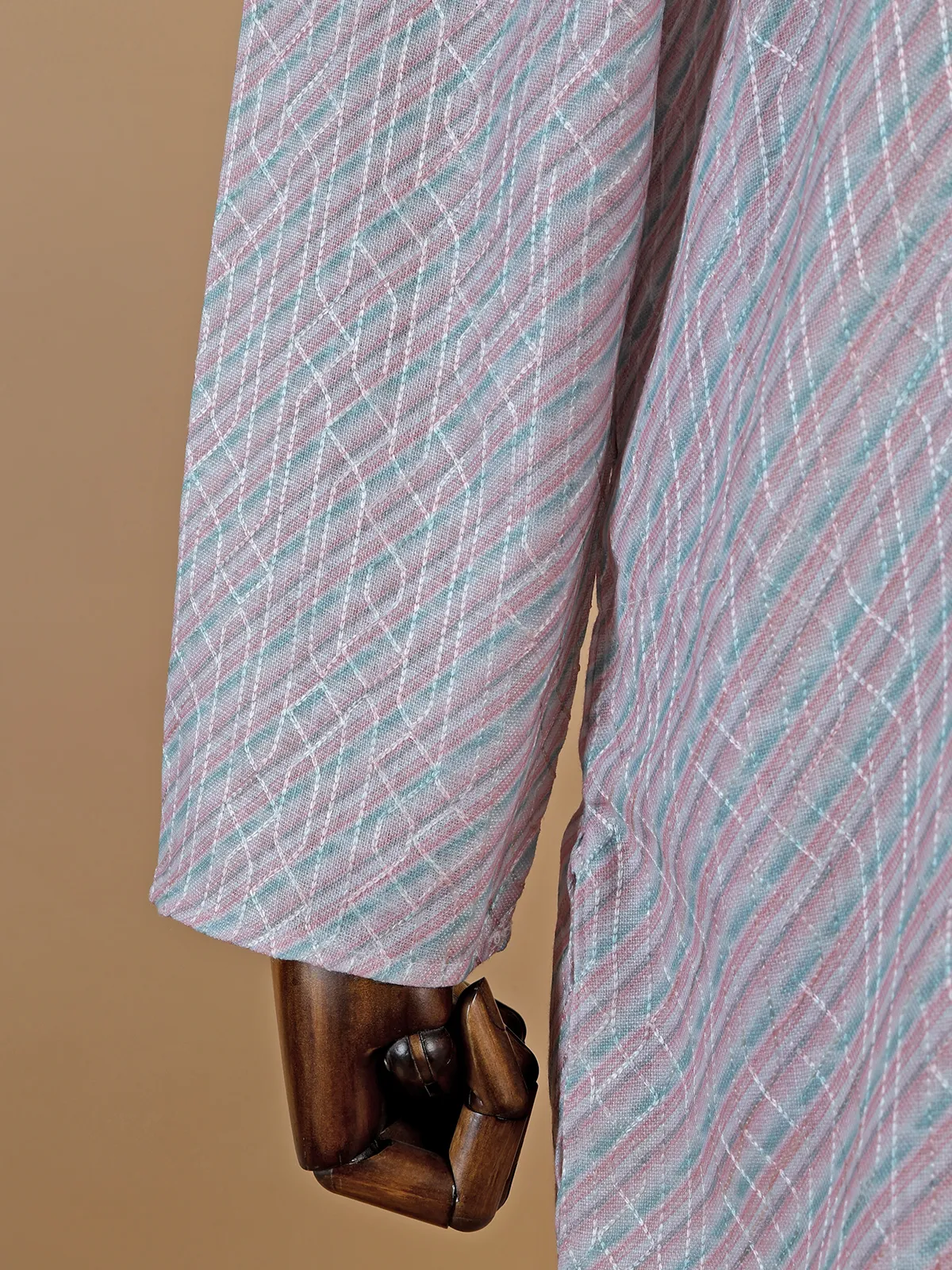 Latest peach cotton printed kurta suit