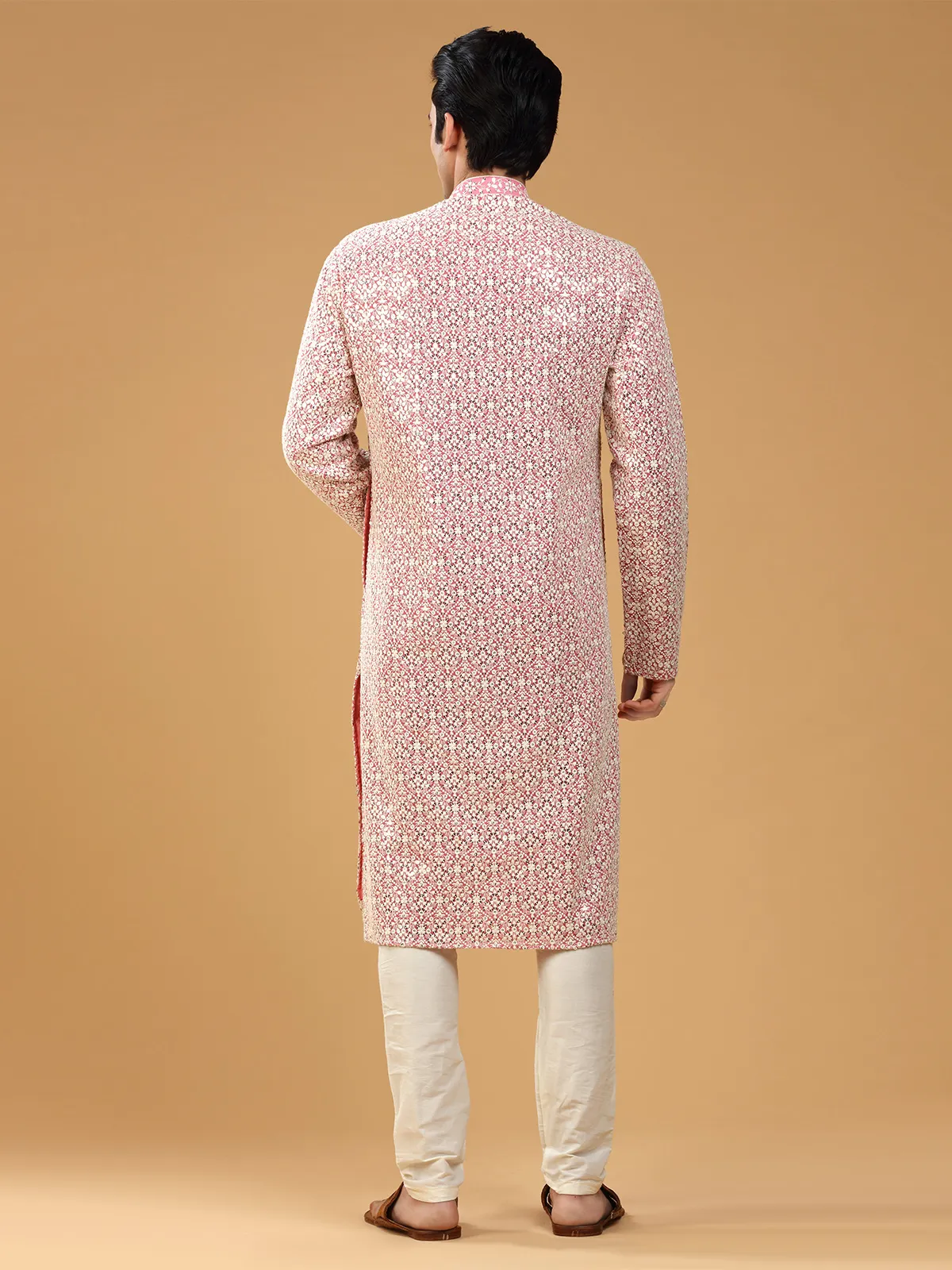 Latest pink georgette kurta suit