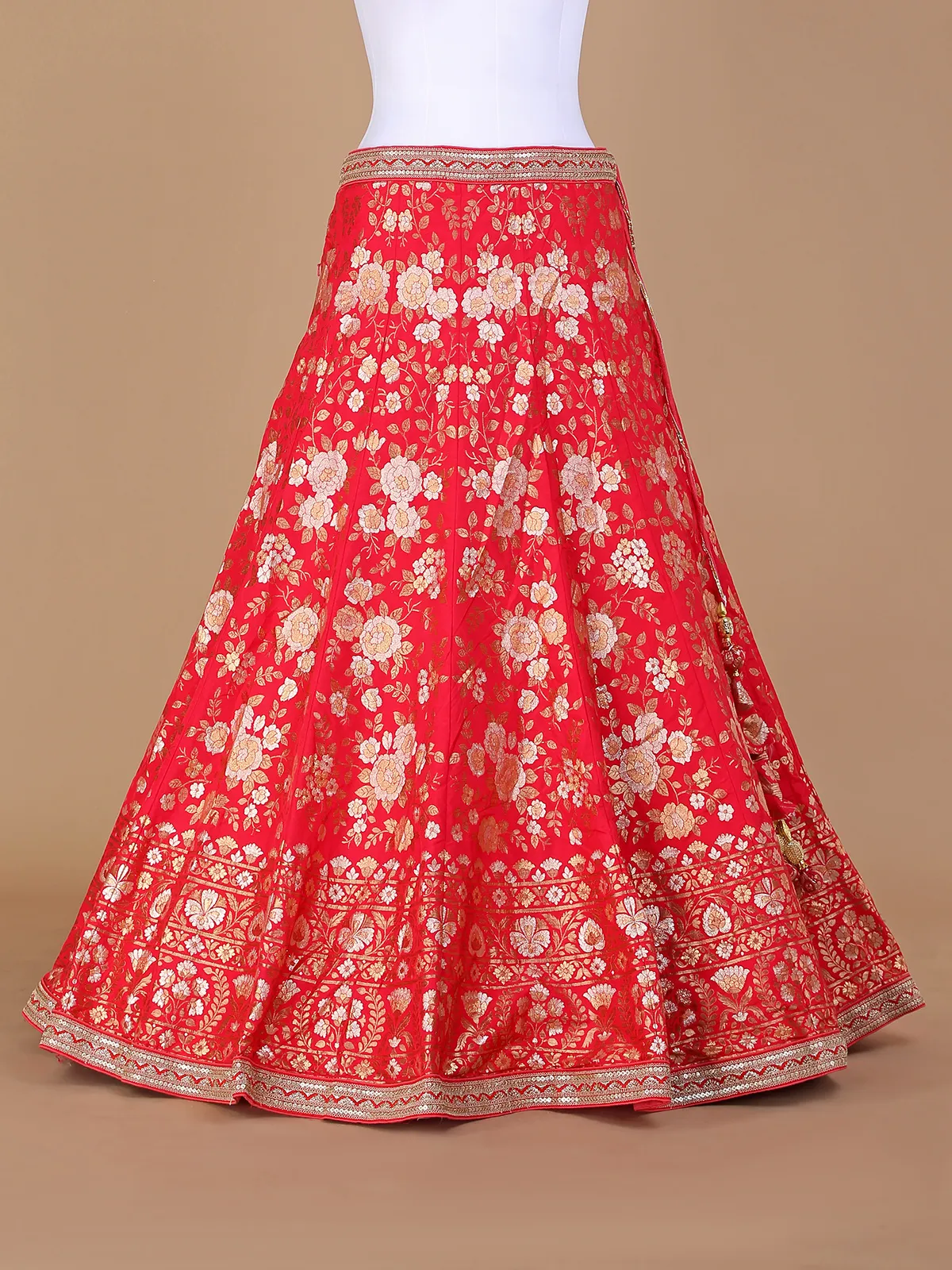 Latest red silk wedding lehenga choli