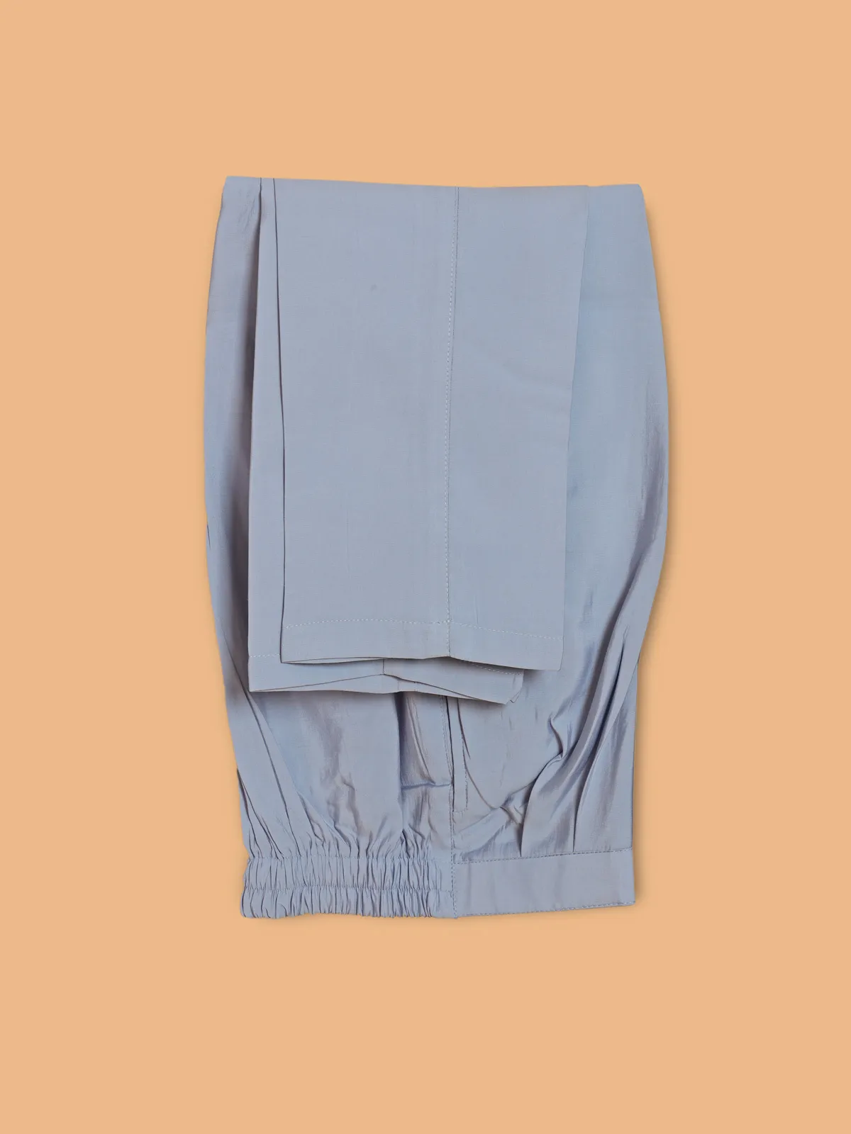 Latest sky blue cotton silk waistcoat set