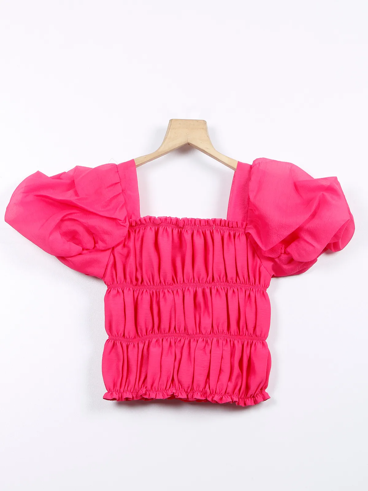 Leo n Babes georgette magenta top