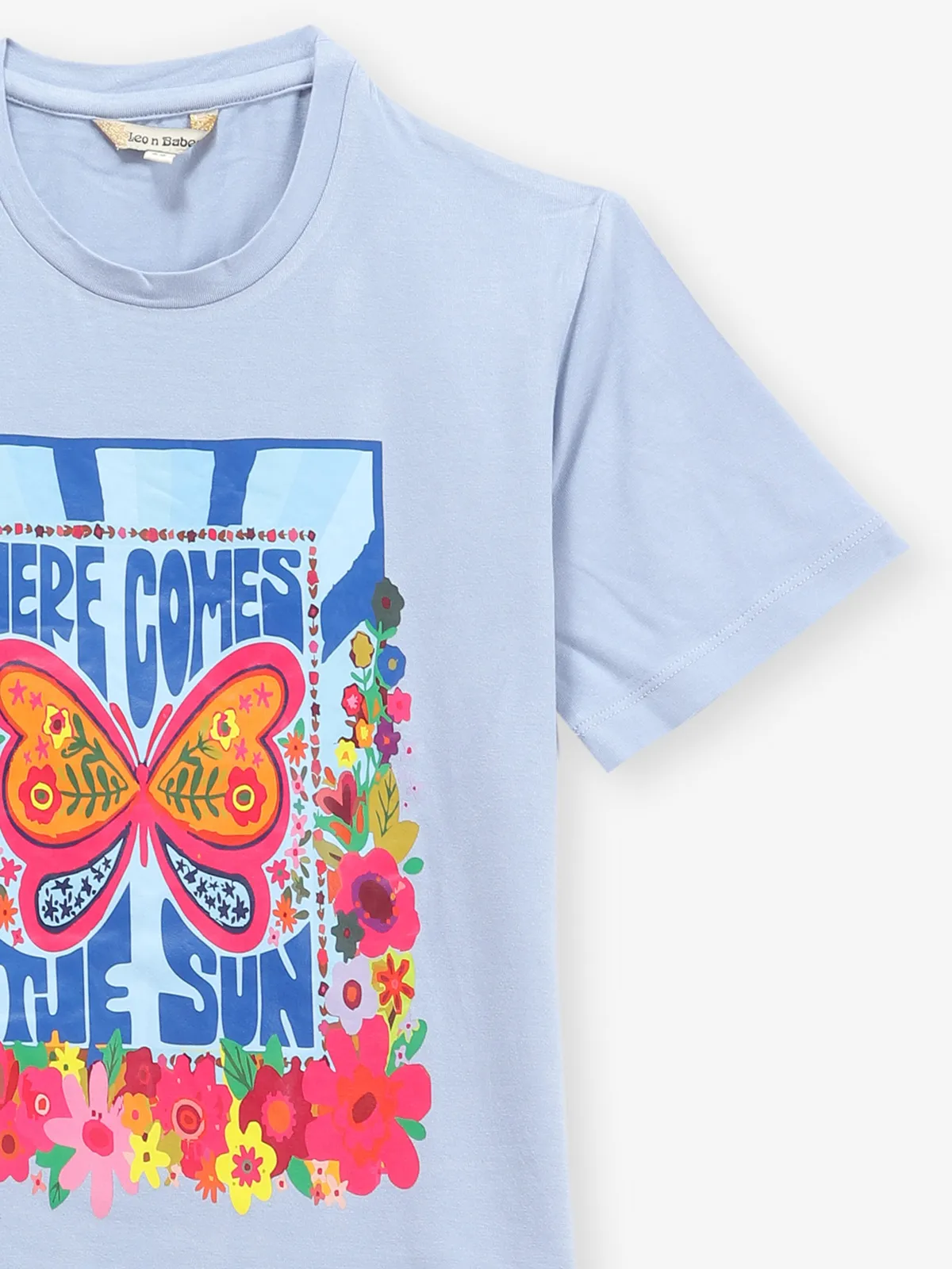 LEO N BABES light blue cotton t-shirt