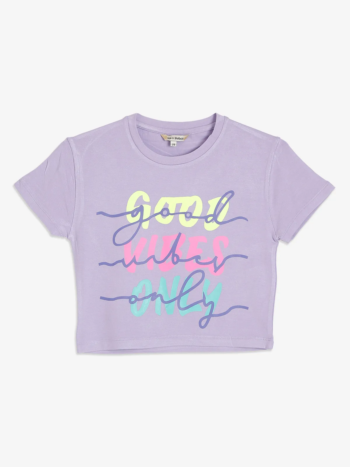 Leo n Babes light purple cotton printed top