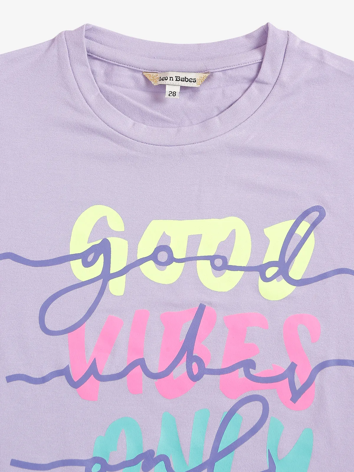 Leo n Babes light purple cotton printed top