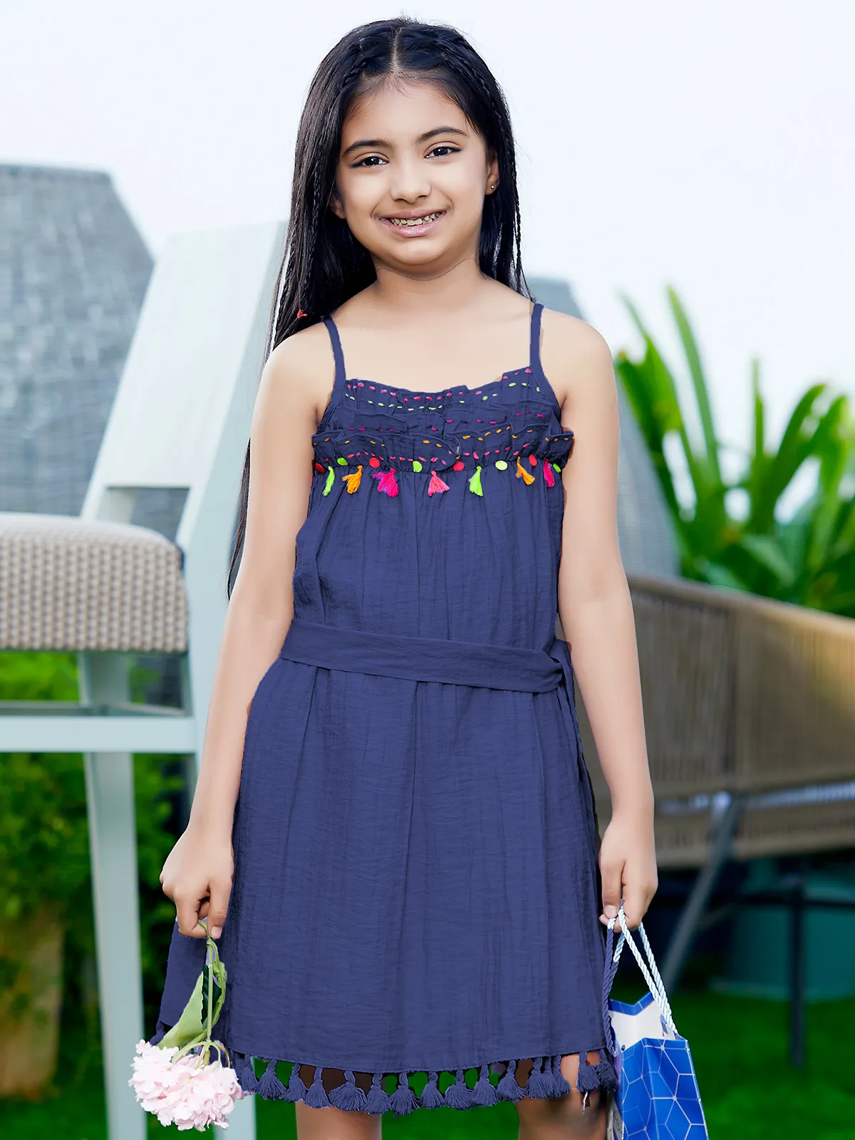 Leo n Babes navy cotton frock