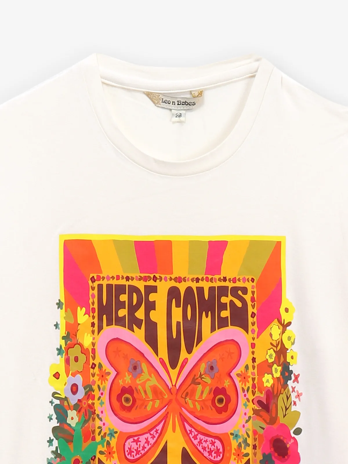 LEO N BABES off-white printed t-shirt