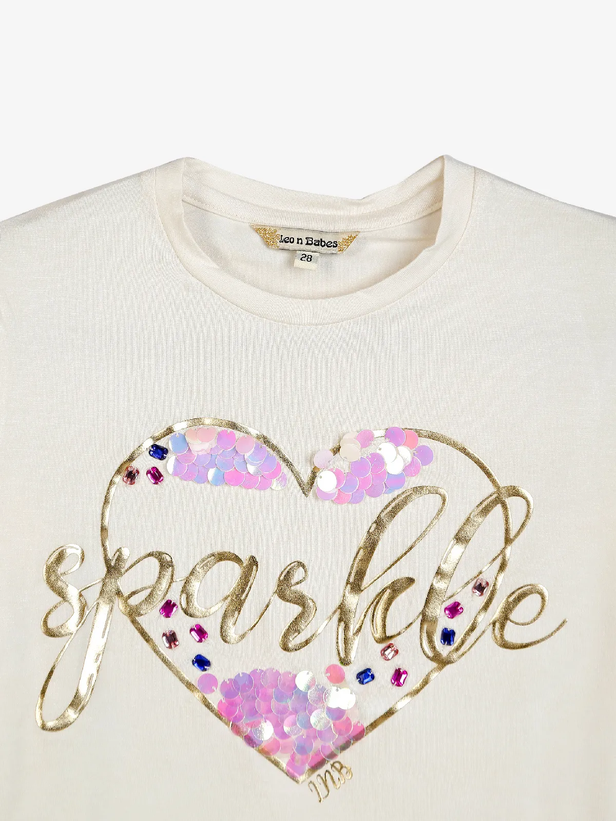 Leo n Babes white printed top