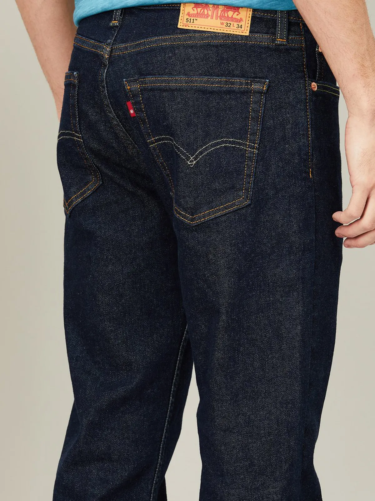 Levis 511 slim fit navy solid jeans