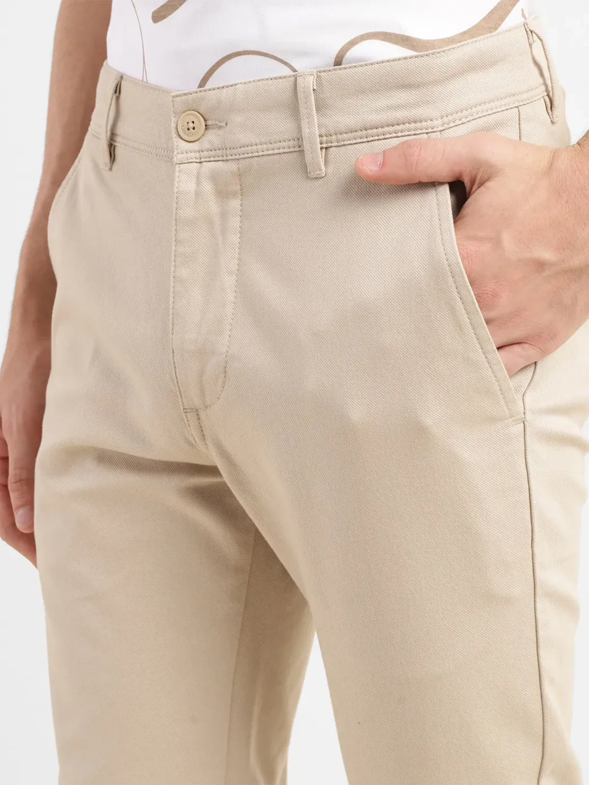 LEVIS beige 511 slim fit cotton trouser