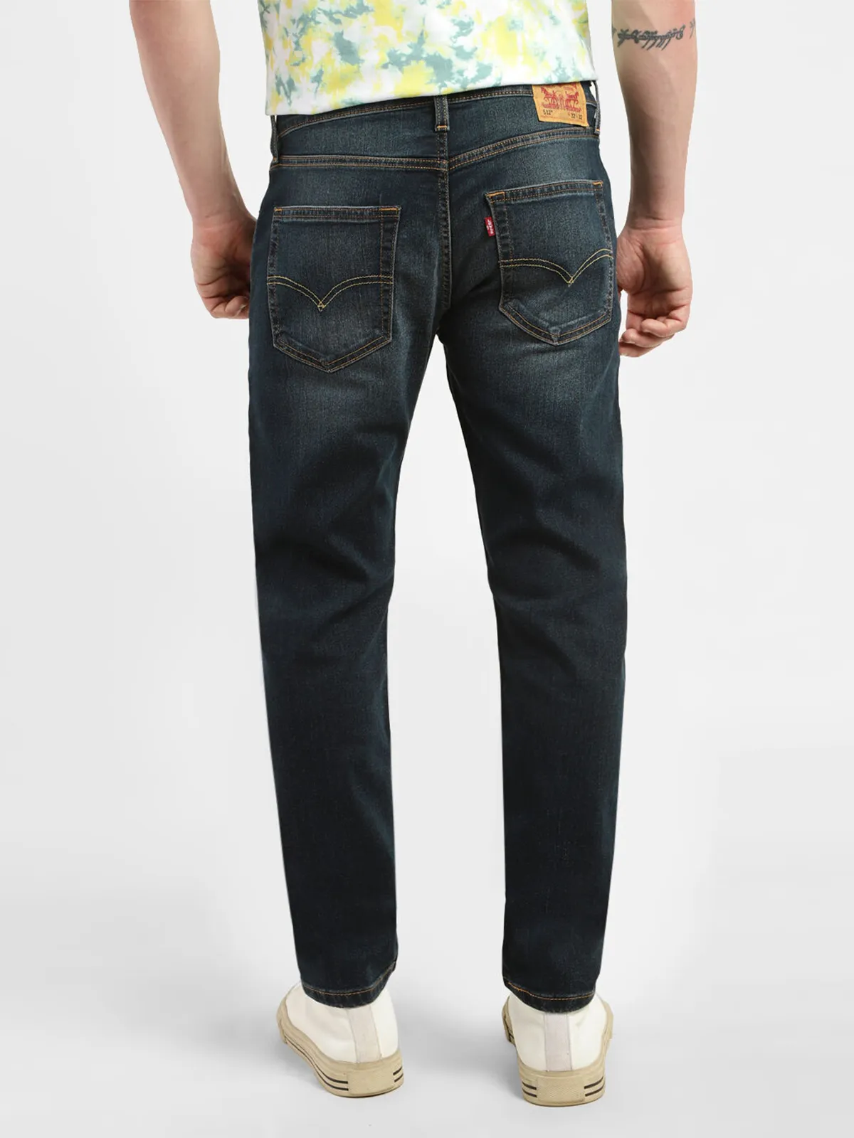 Levis black washed 512 slim taper jeans