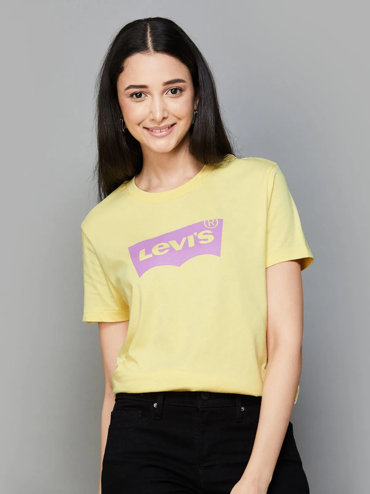 LEVIS bright yellow printed t shirt G3 WTO5165