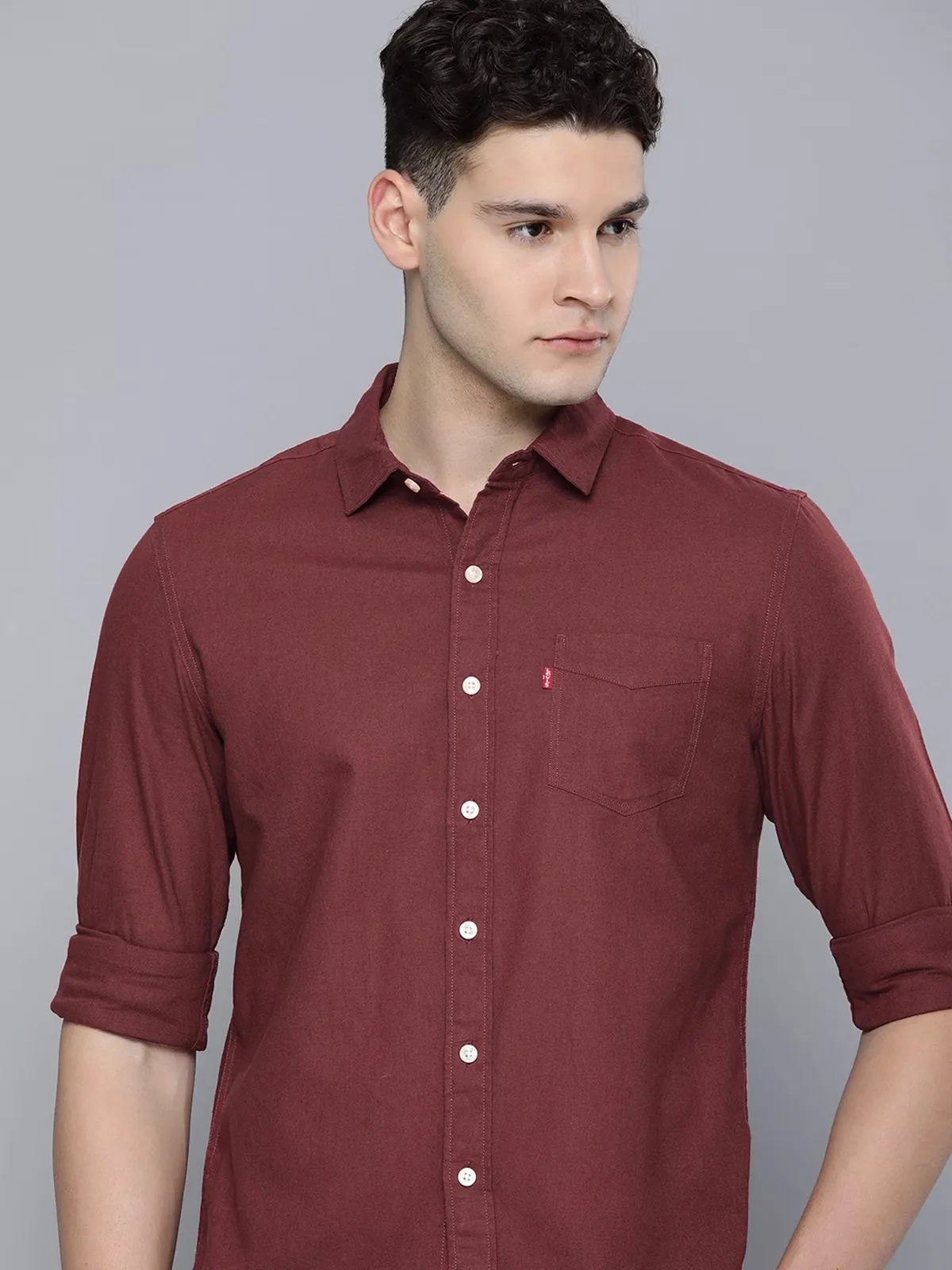 Levis brown shirt cheap