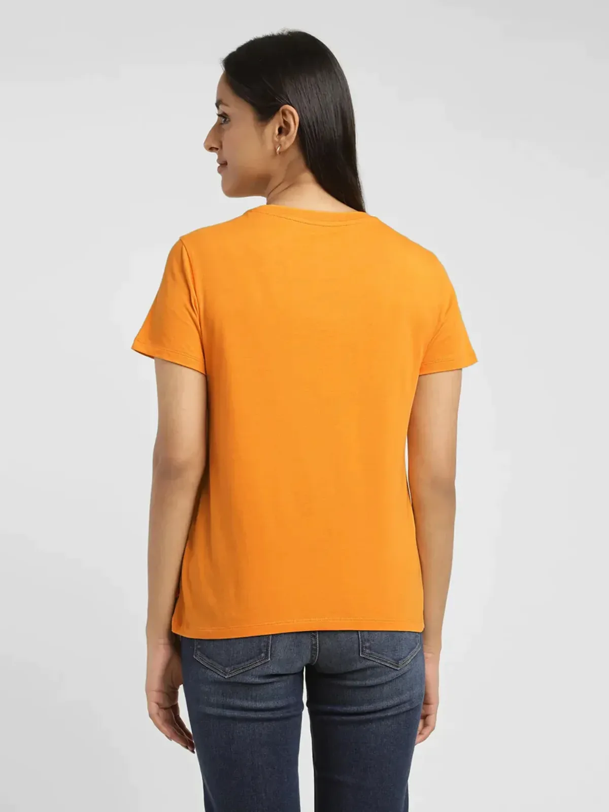 Levis cotton yellow half sleeves t shirt