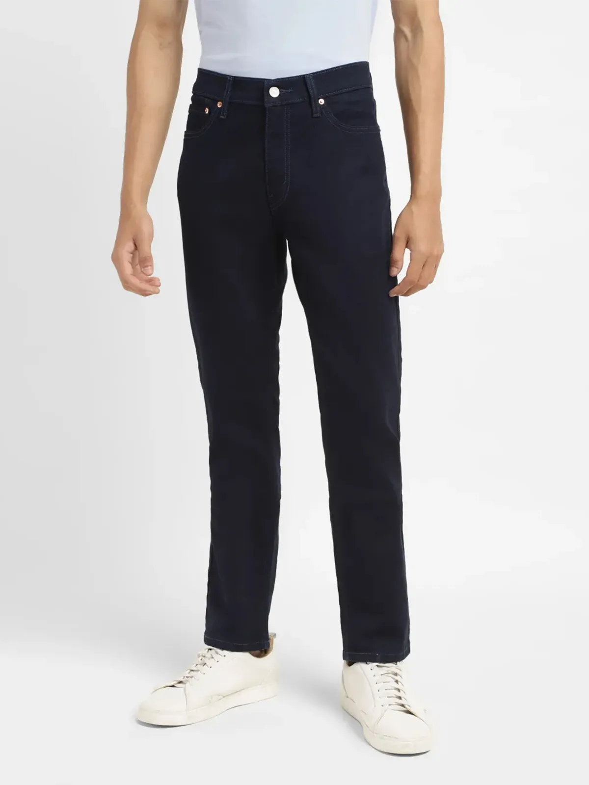 LEVIS dark blue solid slim fit jeans