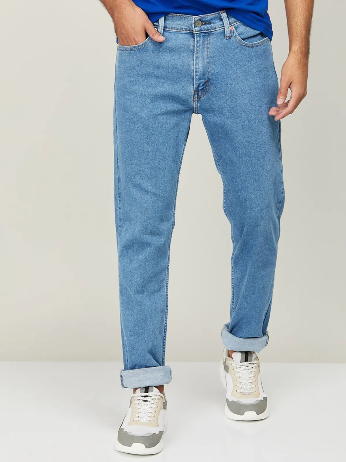 Levis light blue 511 slim fit solid jeans