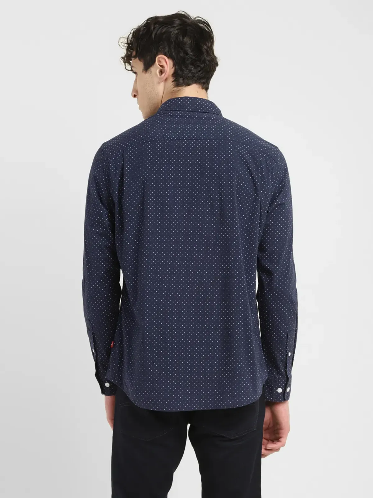 Levis navy printed cotton shirt