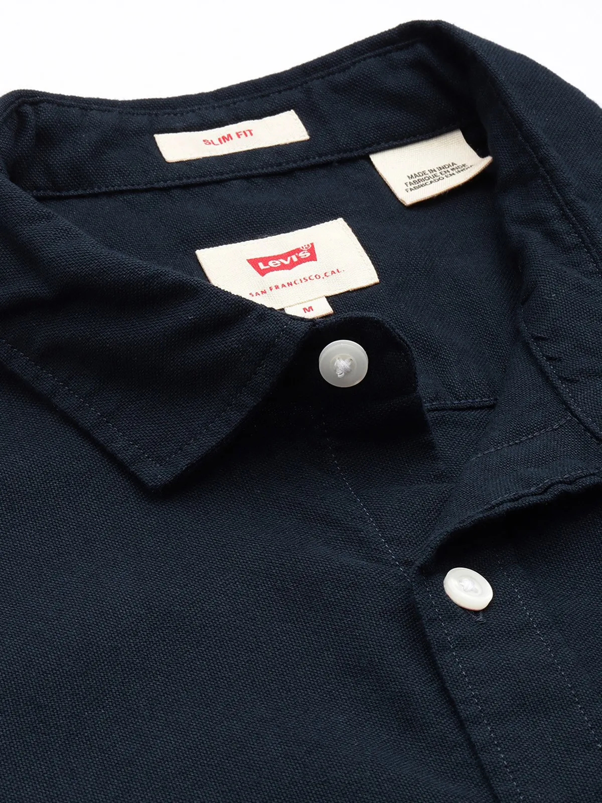 LEVIS navy sober slim fit mens casual shirt