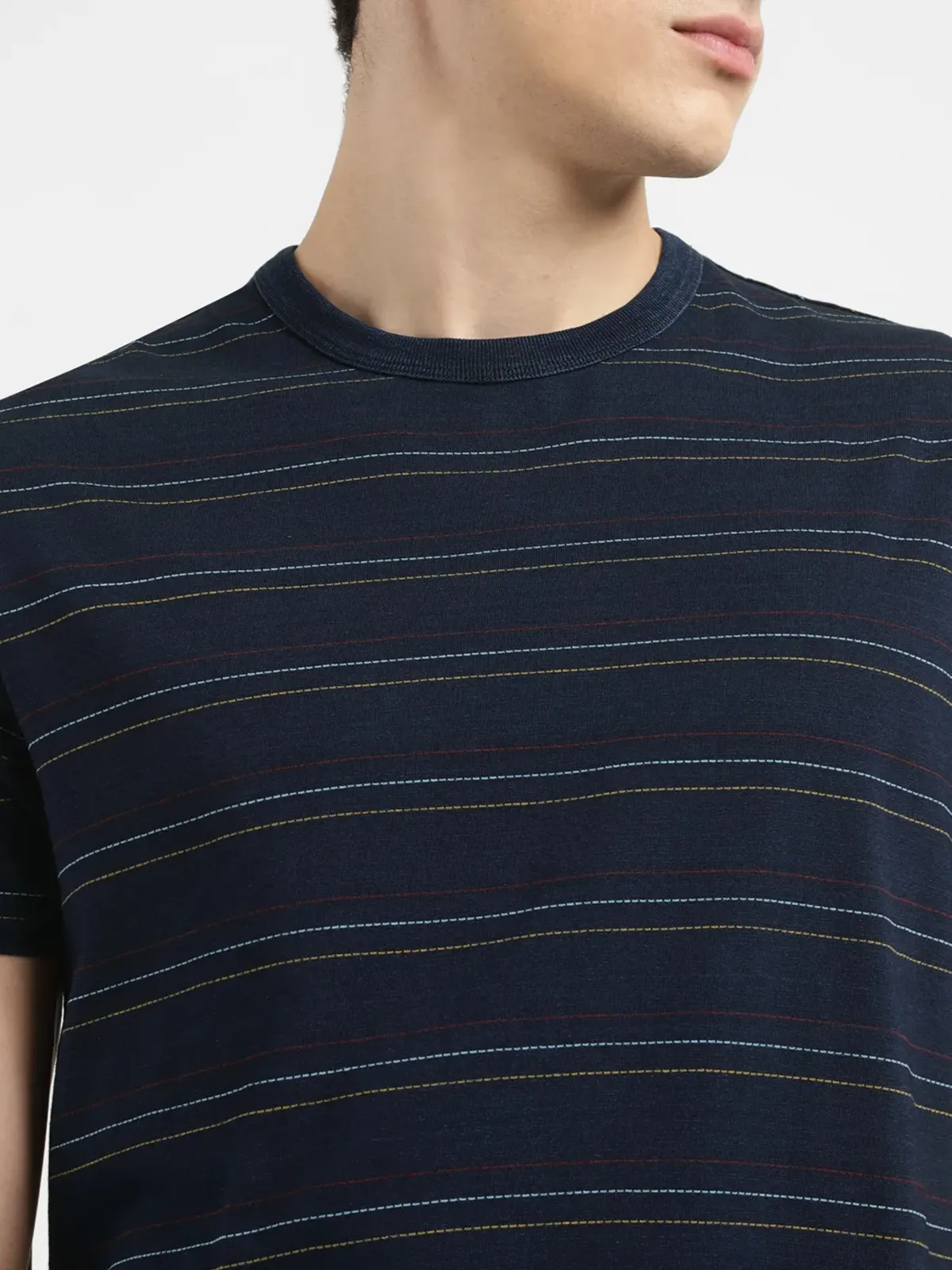 Levis navy stripe cotton t shirt