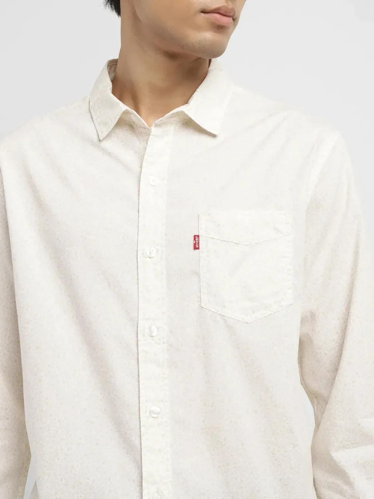 Levis off white floral printed shirt