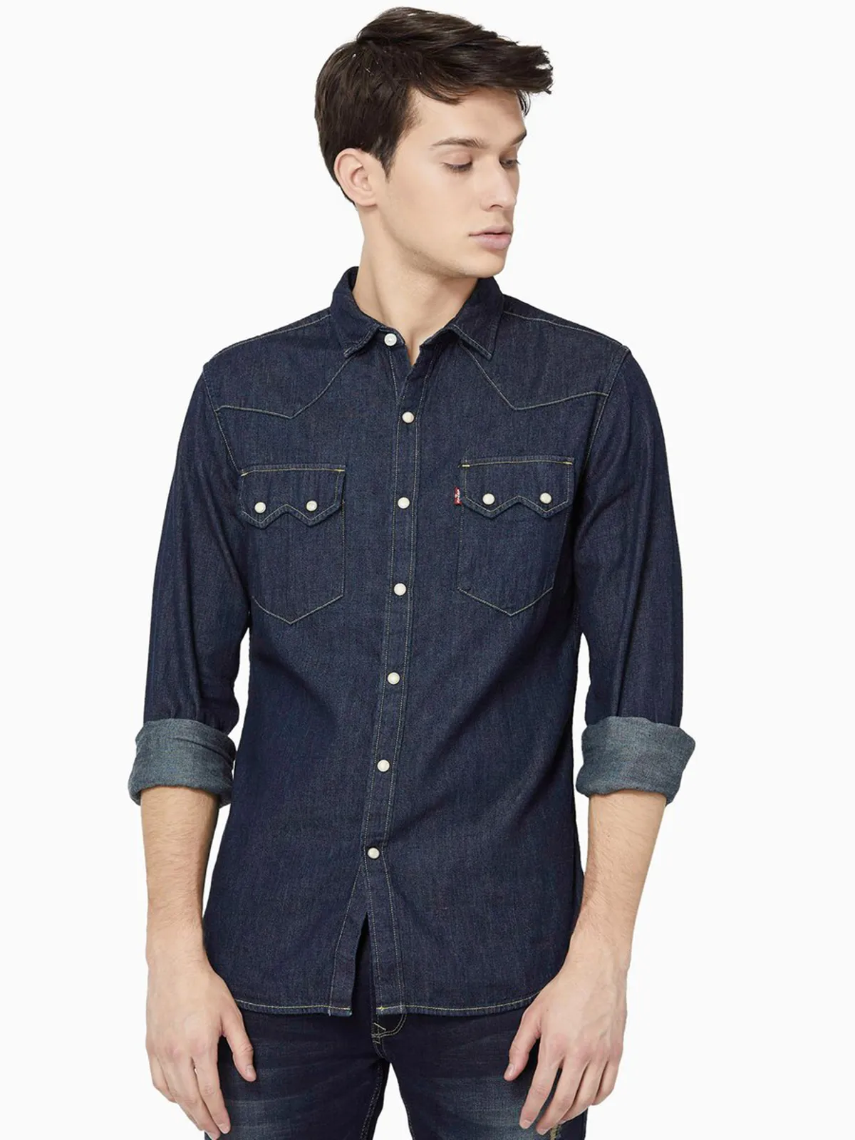 Levis plain denim navy shirt