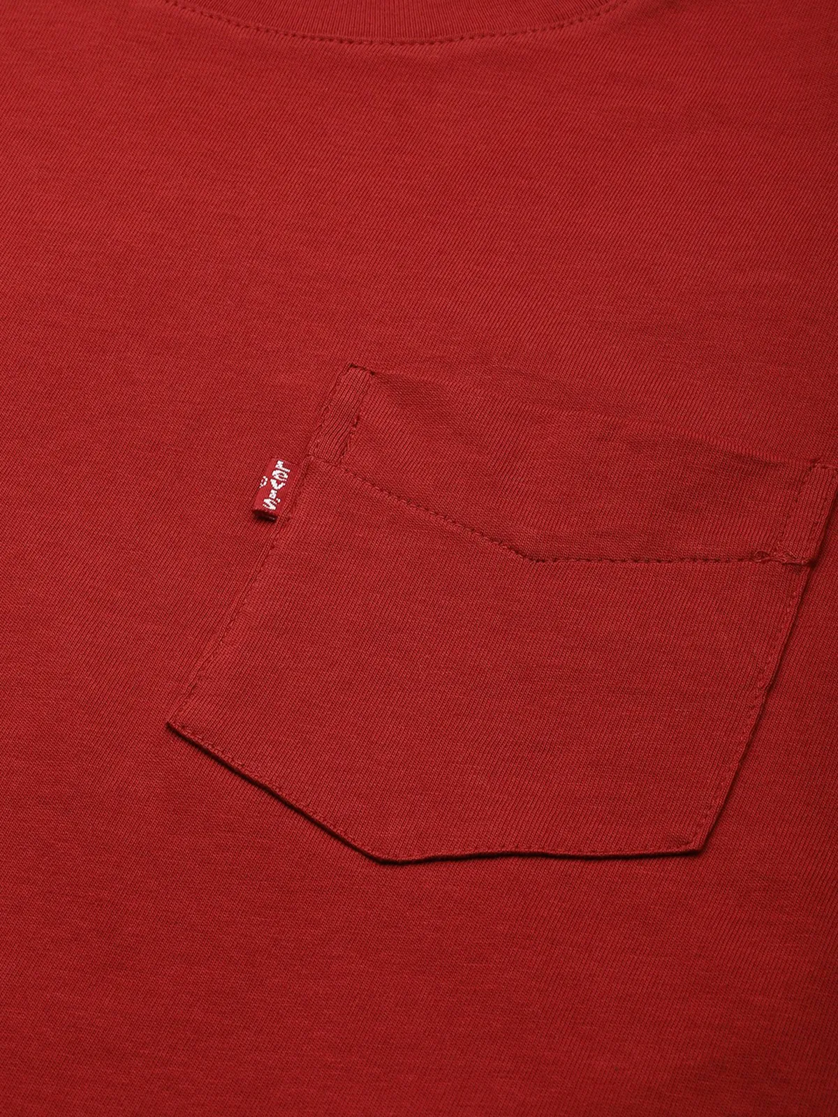 LEVIS plain red cotton t-sirt for casual