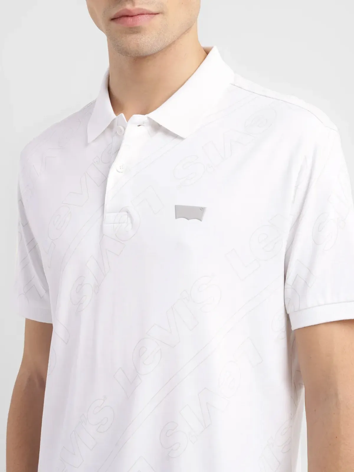 Levis printed white polo t-shirt