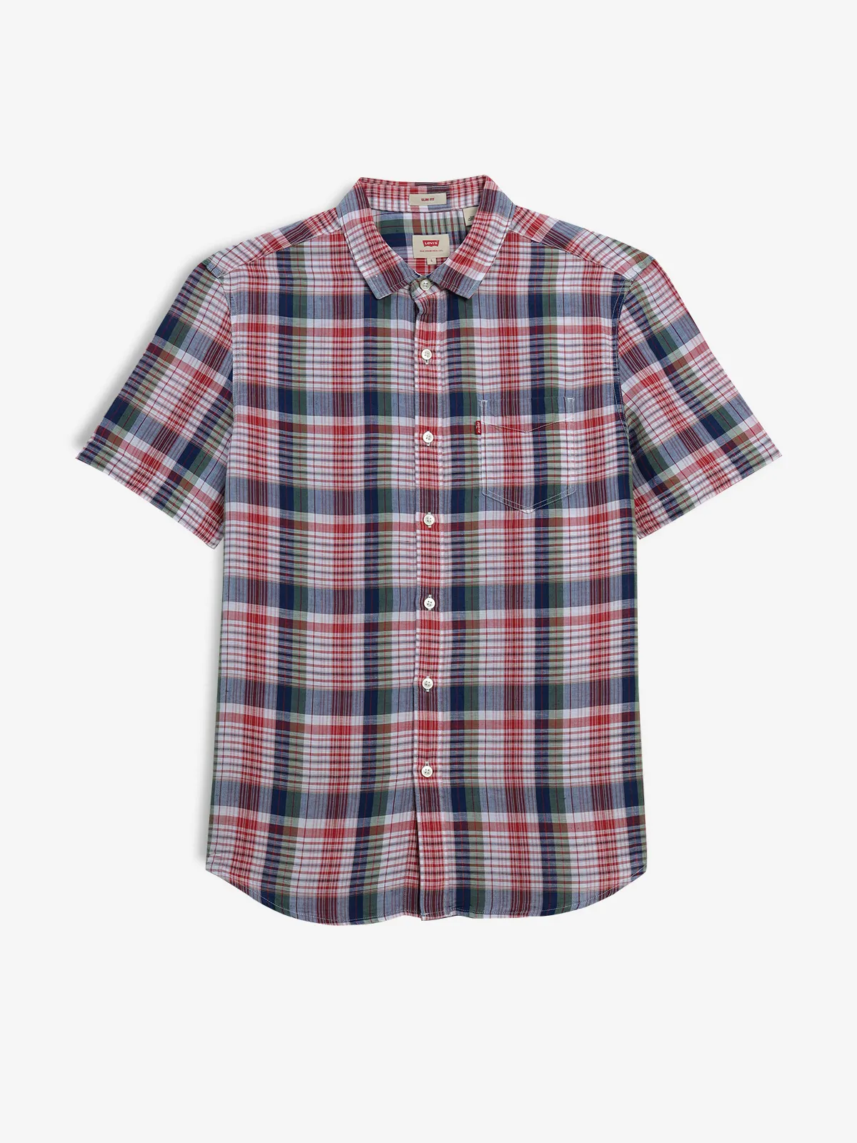 LEVIS red checks slim fit shirt