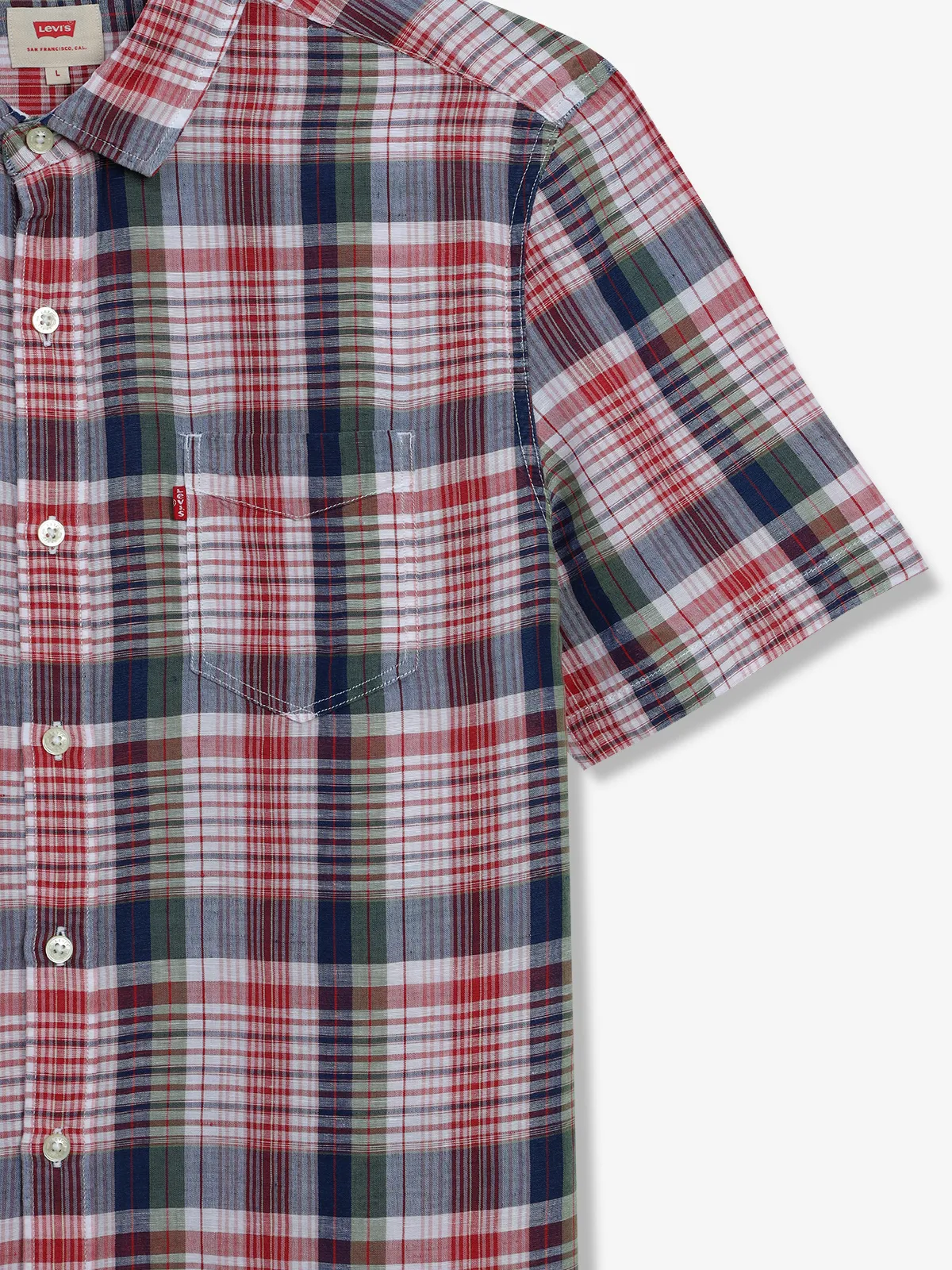 LEVIS red checks slim fit shirt