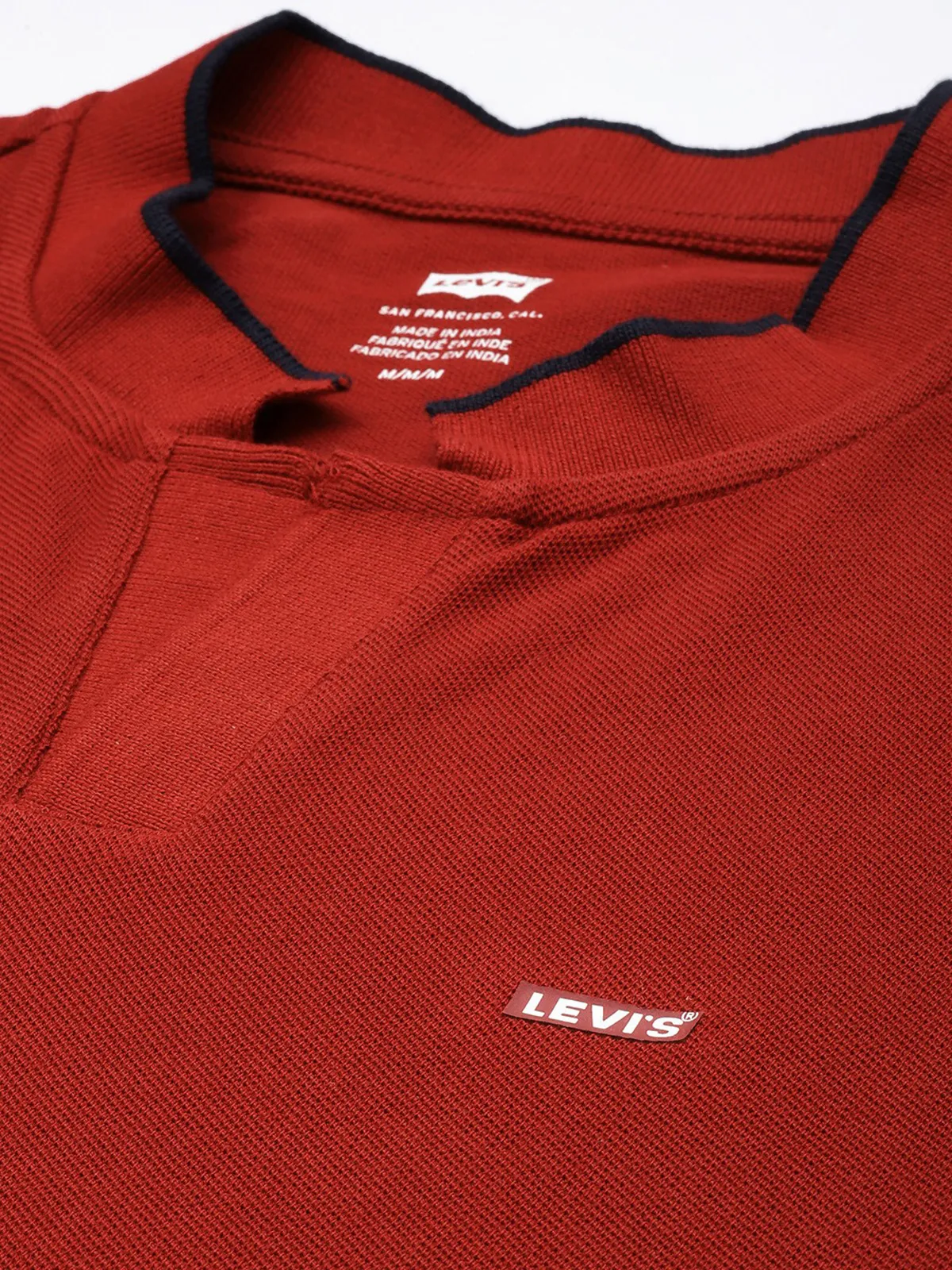 LEVIS red plain cotton t-shirt