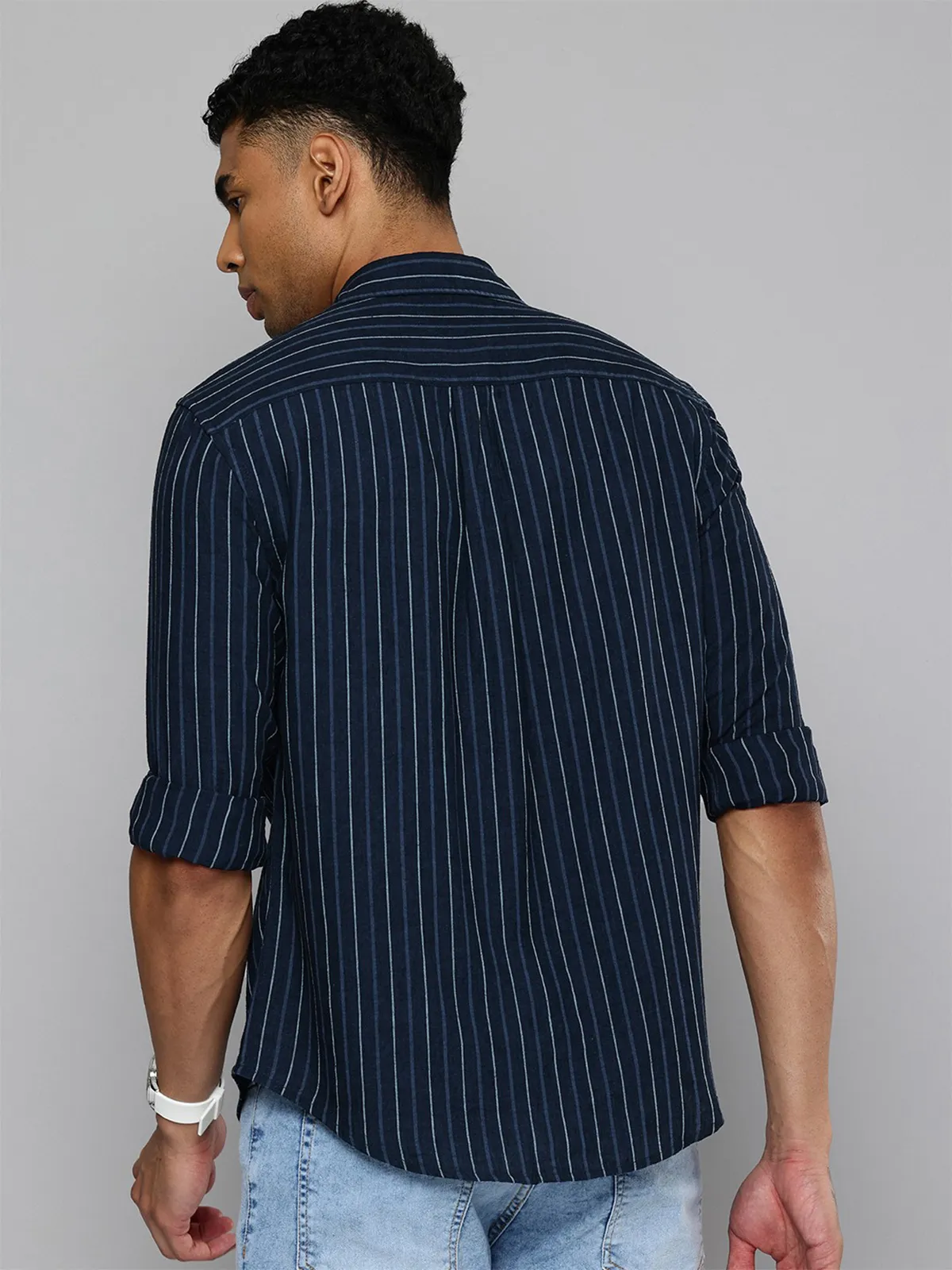 LEVIS stripe navy cotton shirt