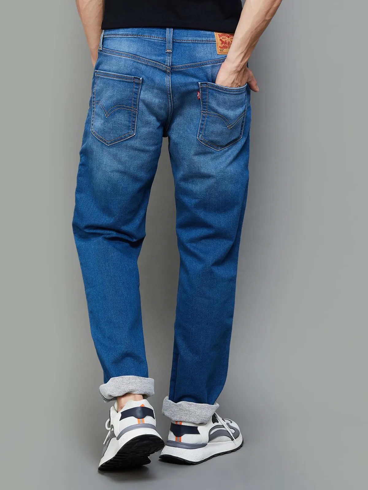Levis washed 511 slim fit jeans in blue