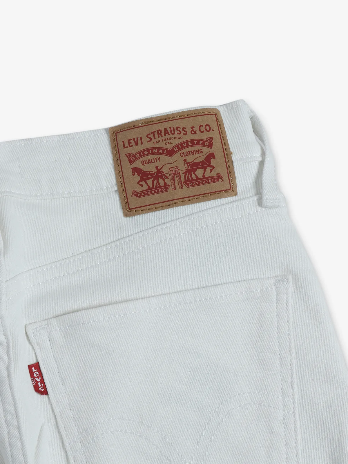 Levis white solid super skinny jeans