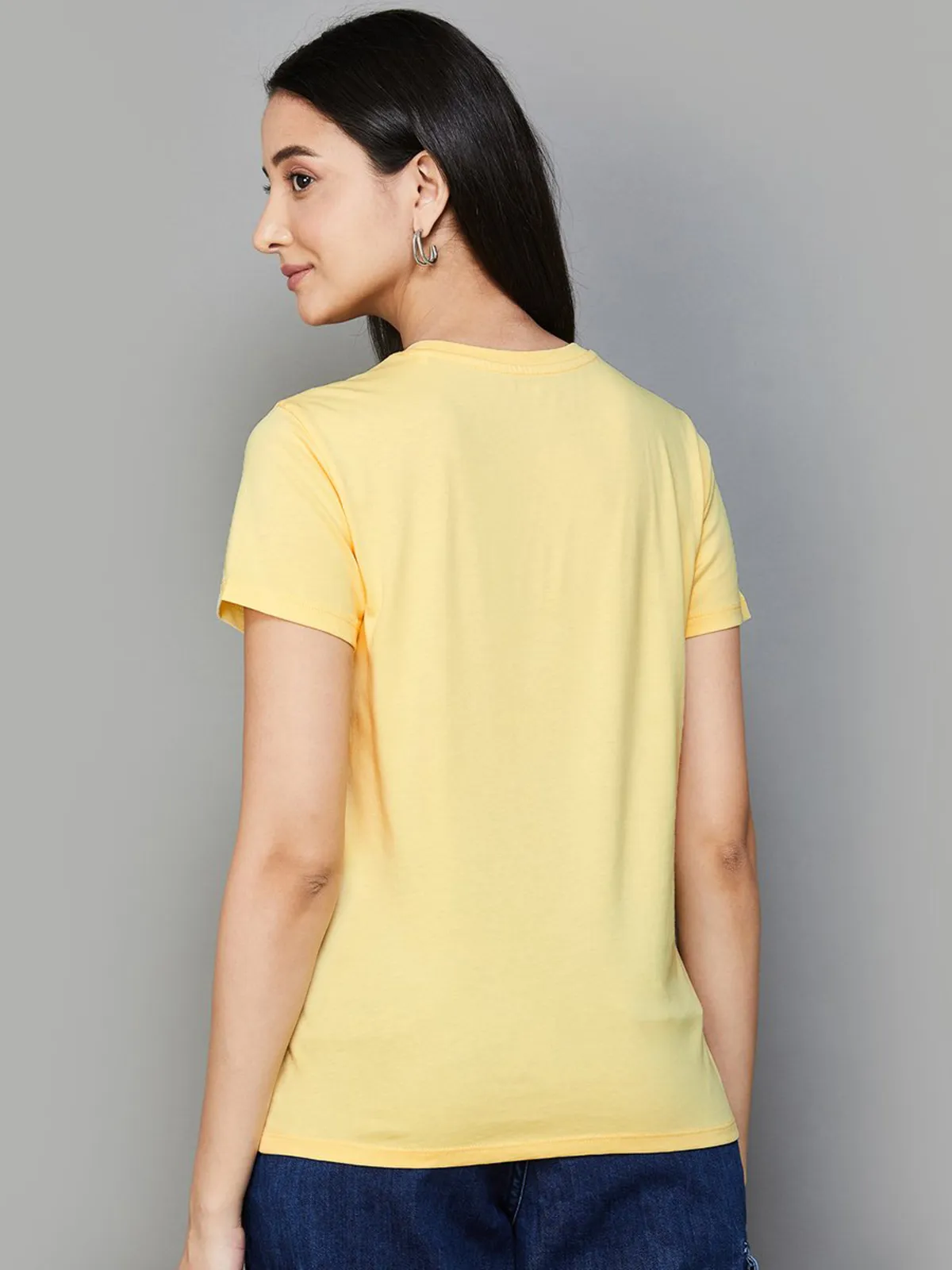 LEVIS yellow cotton half sleev t shirt G3 WTO5157