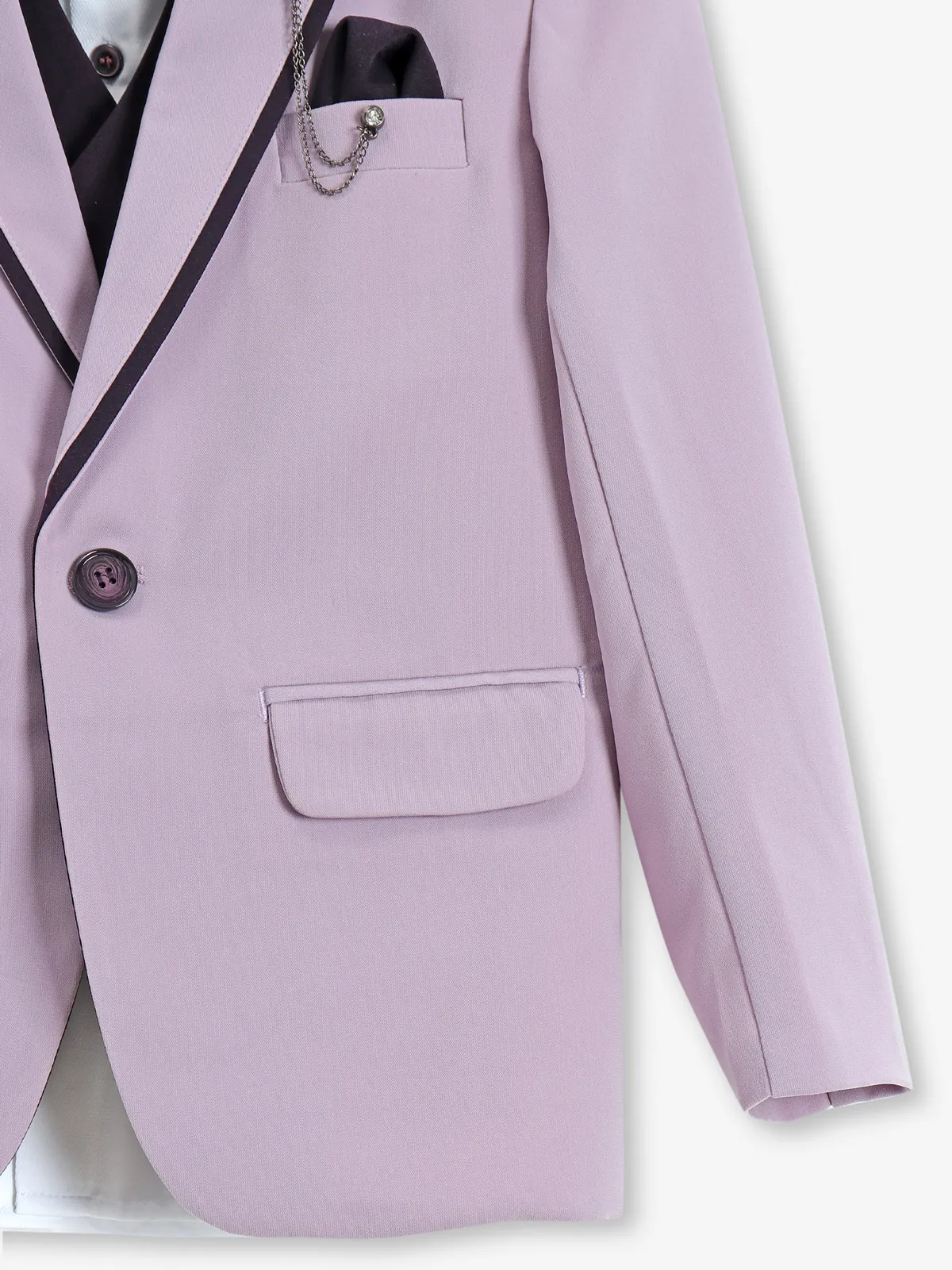 Light purple terry rayon solid coat suit