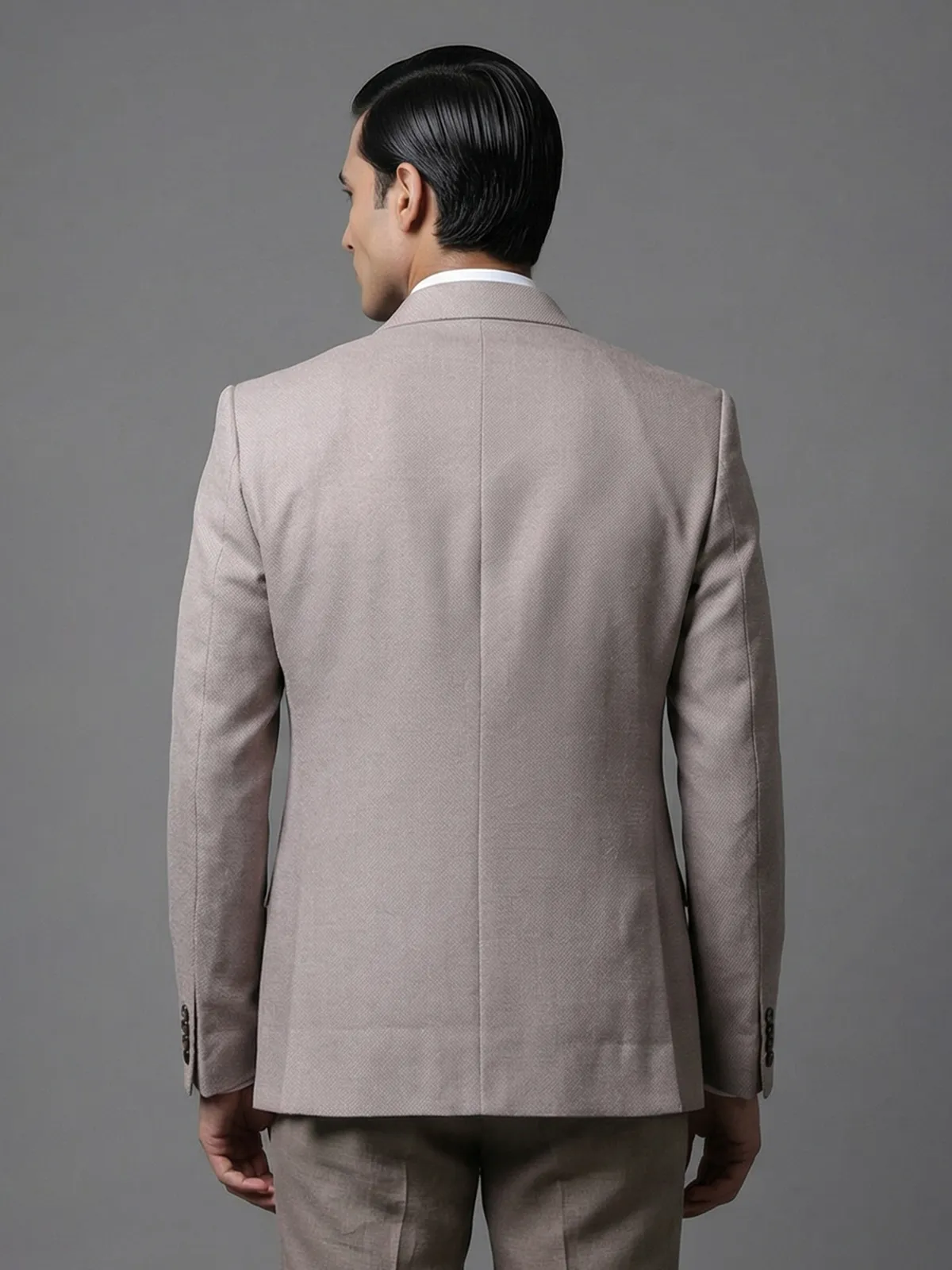 Lilac purple solid juth fabric designer blazer
