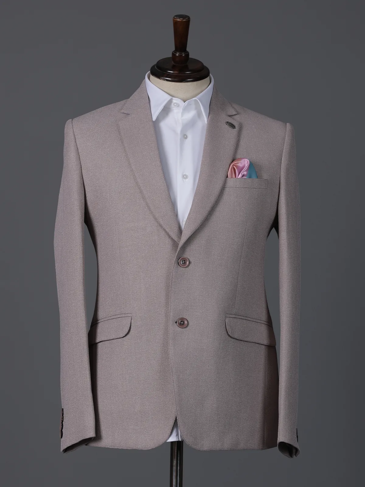 Lilac purple solid juth fabric designer blazer