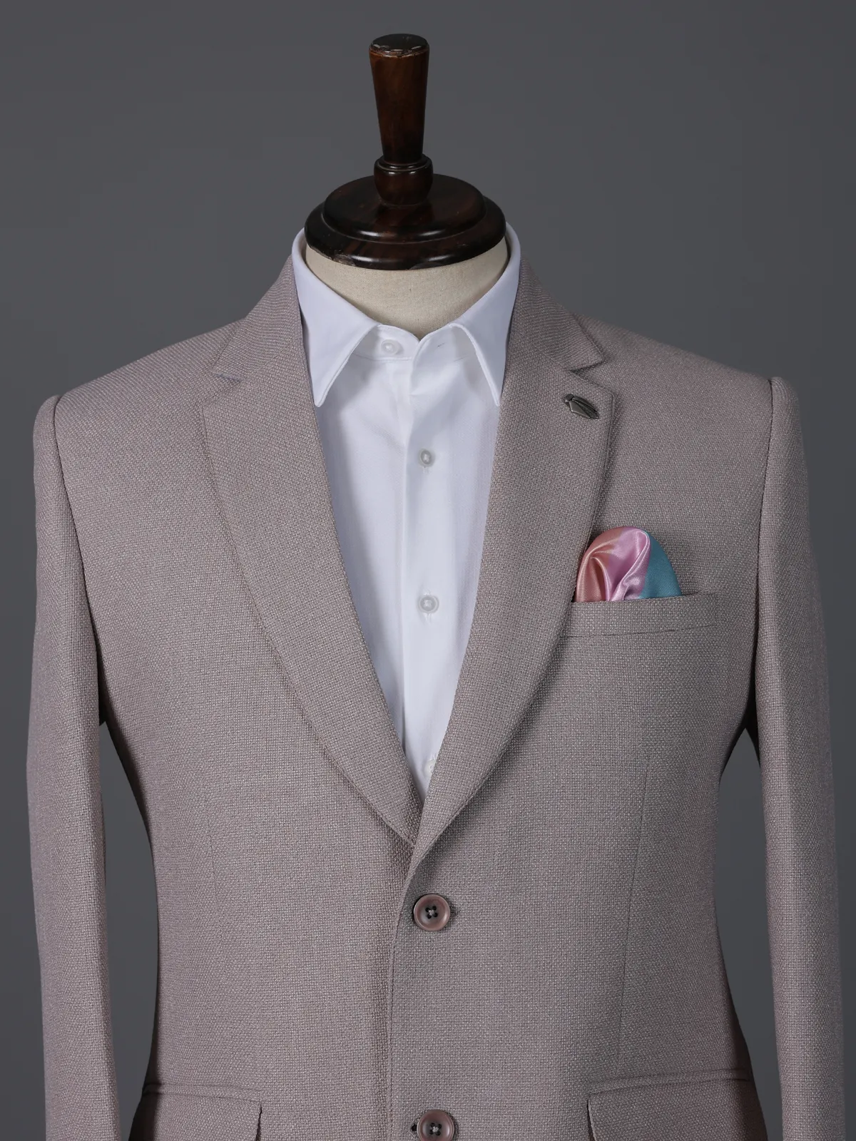 Lilac purple solid juth fabric designer blazer