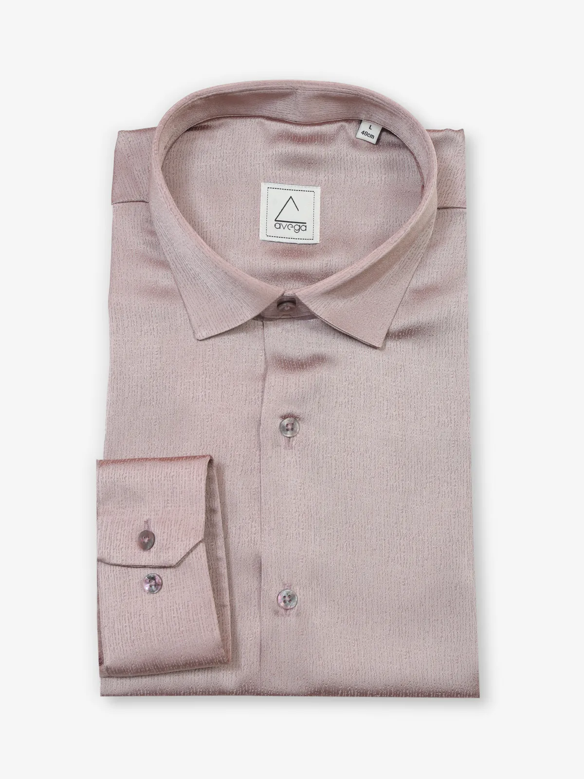 Linen Peach textured party shirt