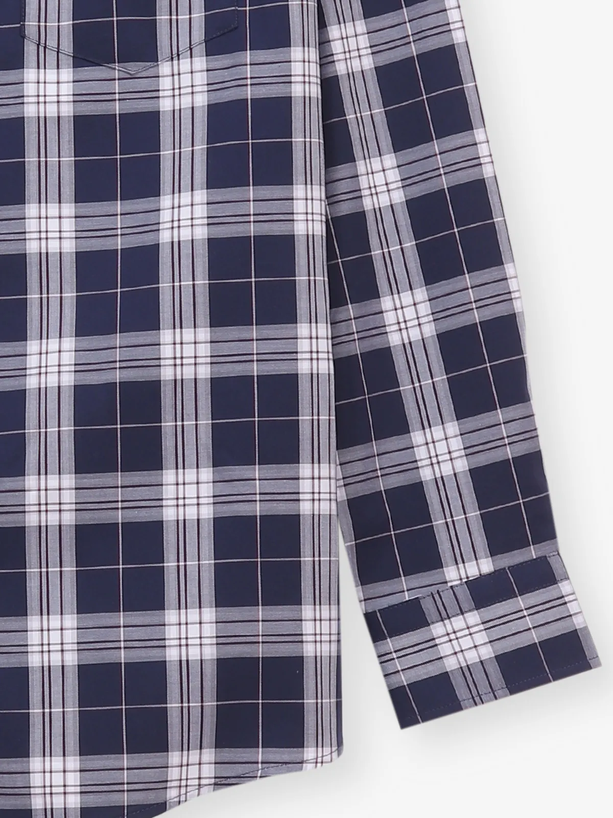 LOUIS PHILIPPE blue check shirt