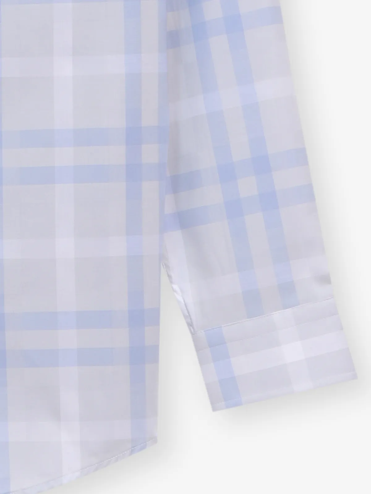 LOUIS PHILIPPE check white and blue casual shirt