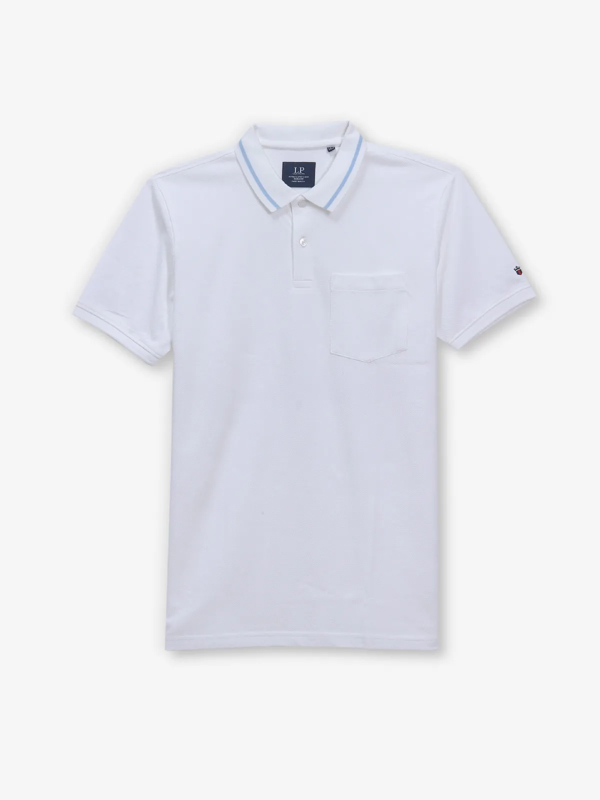 LOUIS PHILIPPE cotton white slim fit t-shirt
