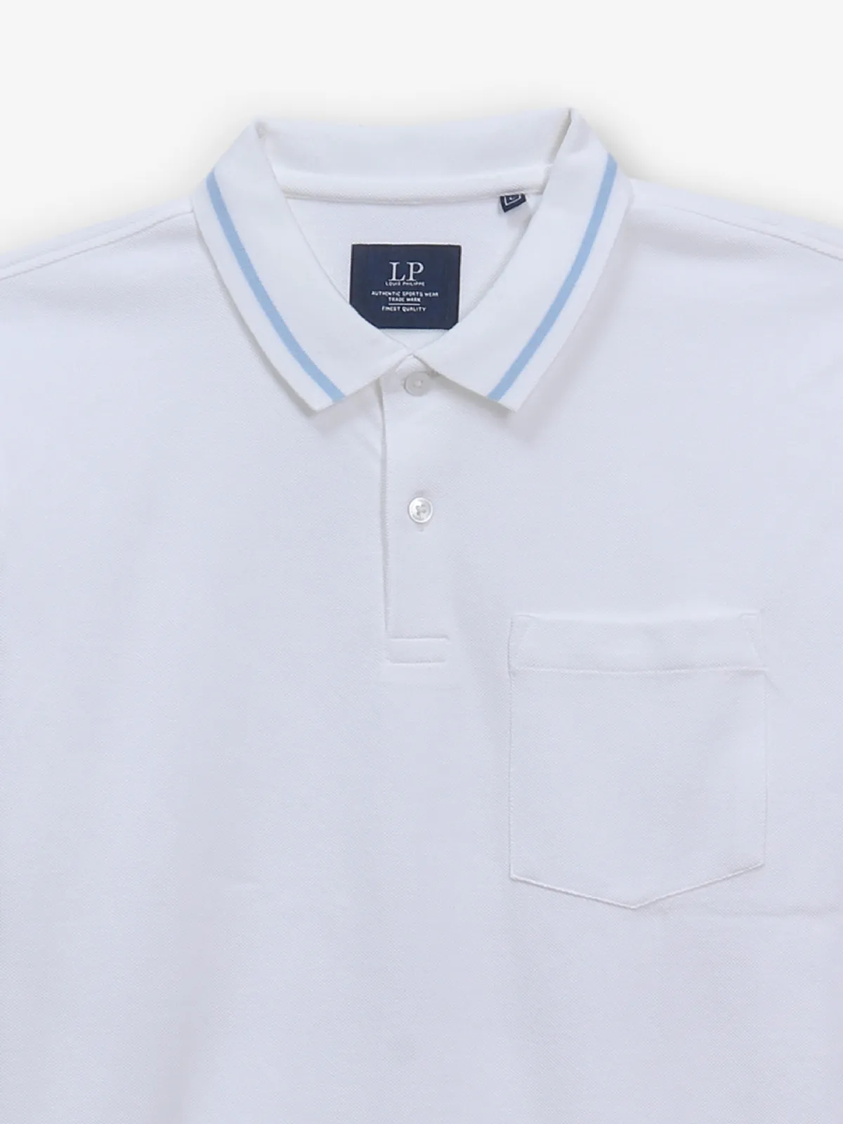 LOUIS PHILIPPE cotton white slim fit t-shirt