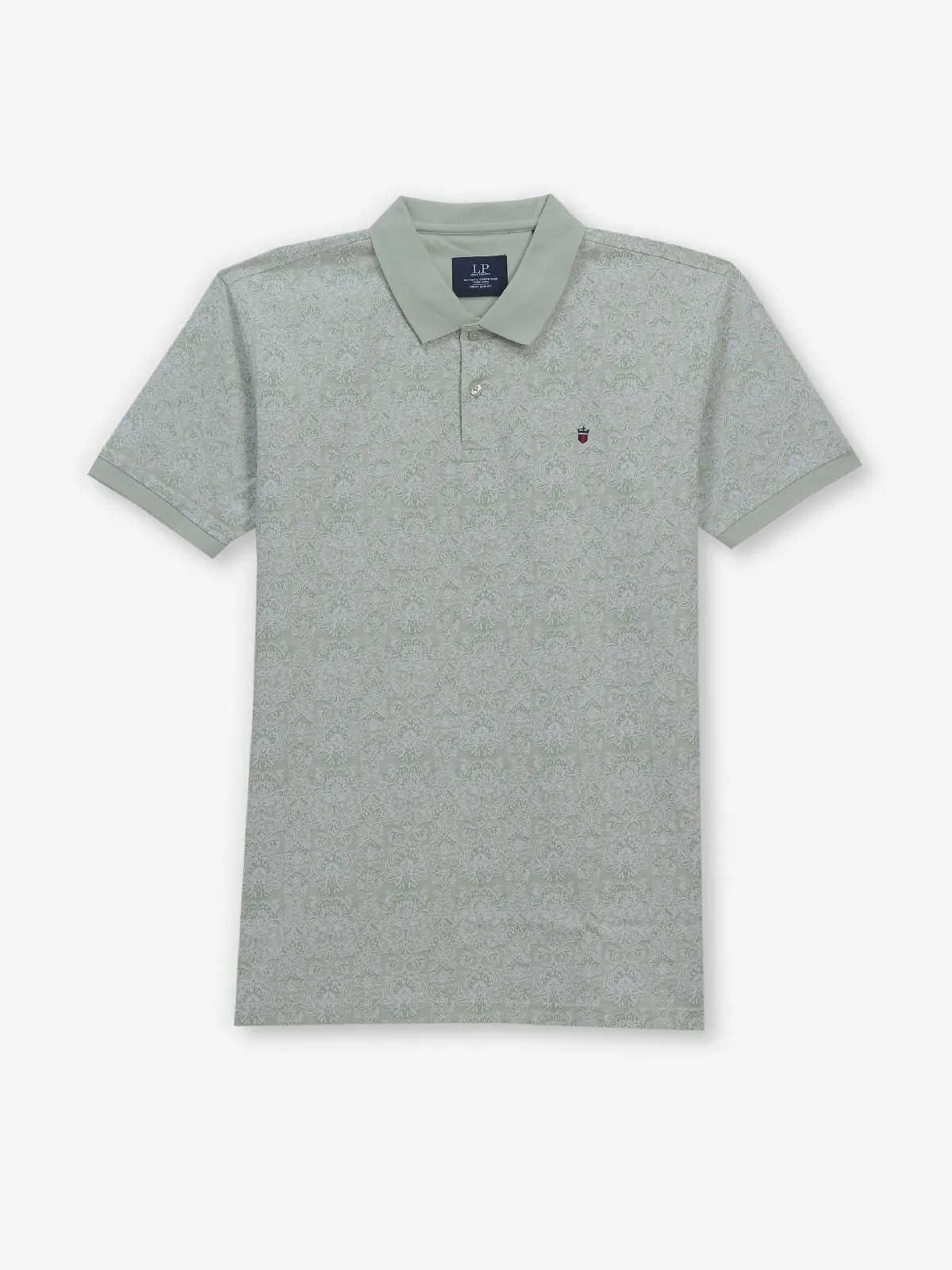 LOUIS PHILIPPE pista green printed t-shirt